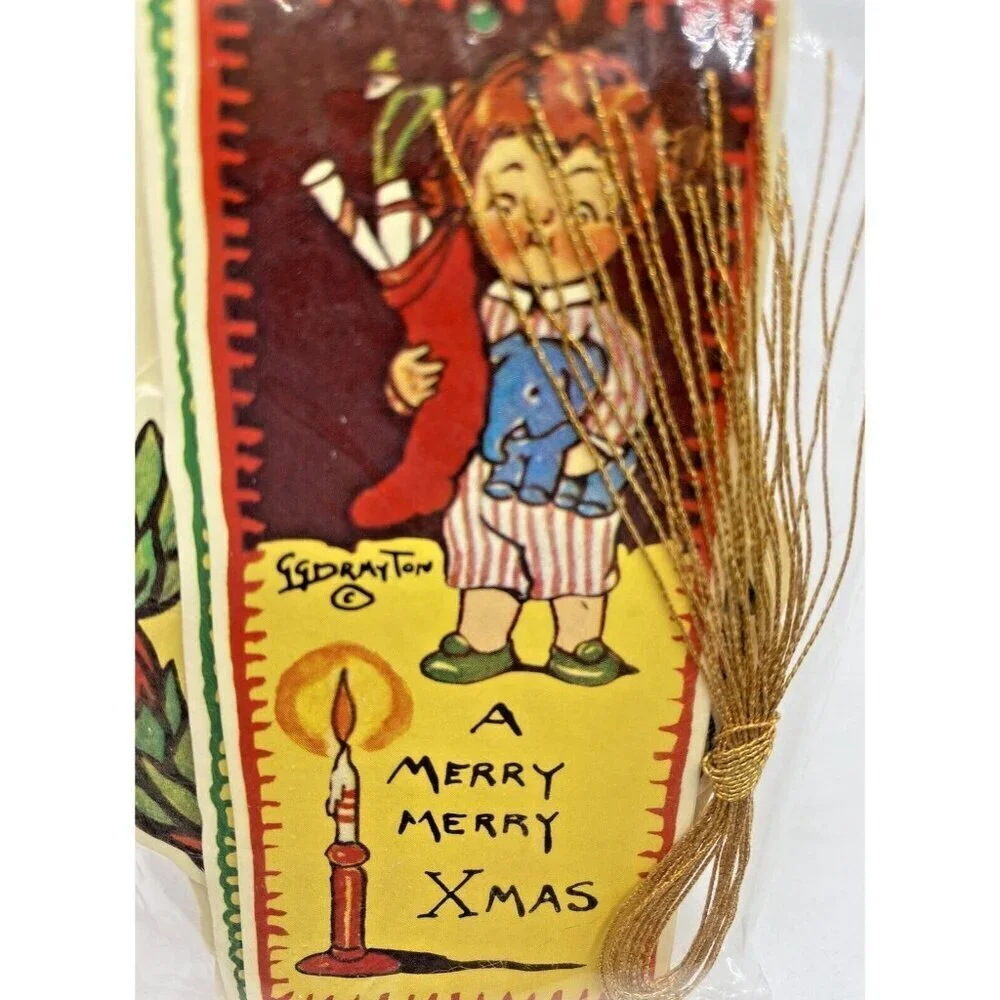 NWT 1985 Dolly Dingle Merry Christmas Gift Tags 12 (6 Diff) Hong Kong Merrimack